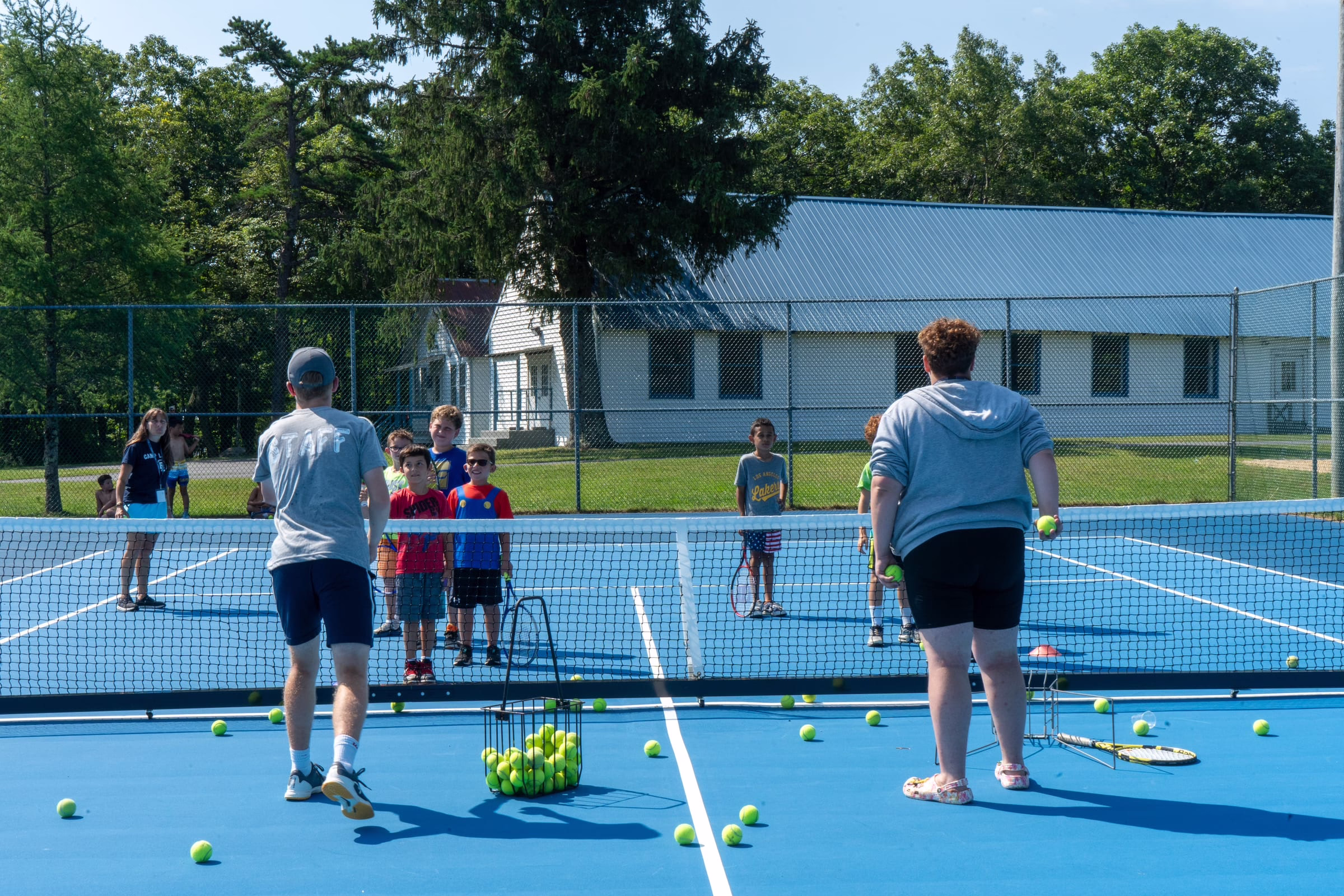 Tennis Clinic at Camp Lakota