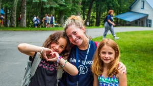 Happy campers enjoying daily activities and friendships at Camp Lakota overnight summer camp in Wurtsboro NY