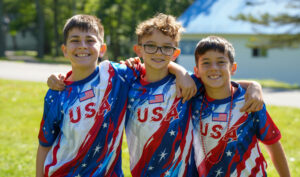 Campers at Camp Lakota on 4th of July